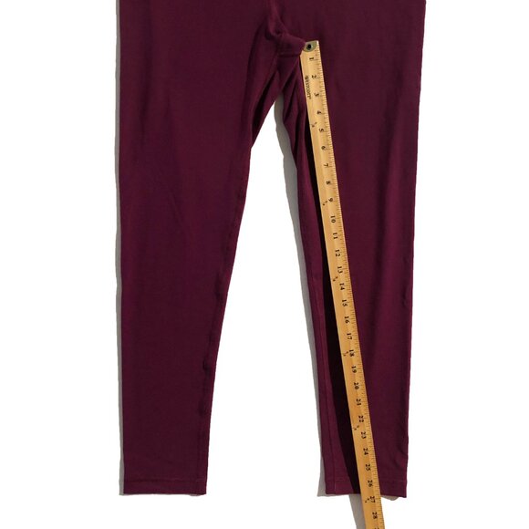 90 Degree By Reflex Leggings Womens Size XL Burgundy Pull-On Activewear - Picture 6 of 9